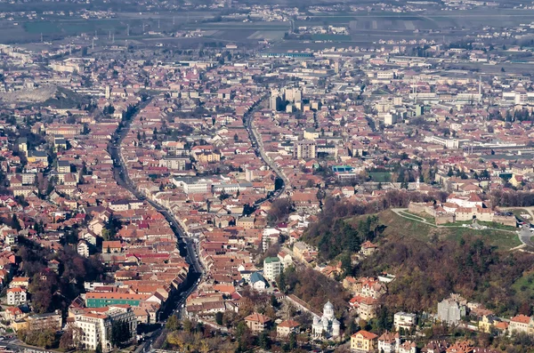 Widok z lotu ptaka Brasov — Zdjęcie stockowe