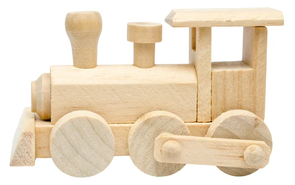 Kolejowa parowóz zabawki drewniane — Zdjęcie stockowe