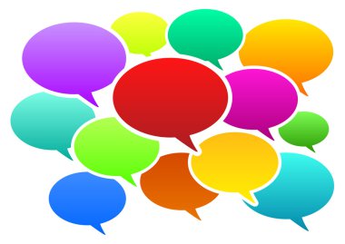 renkli konuşma balonları