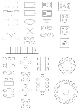 Standard Symbols Used In Architecture Plans Icons Set