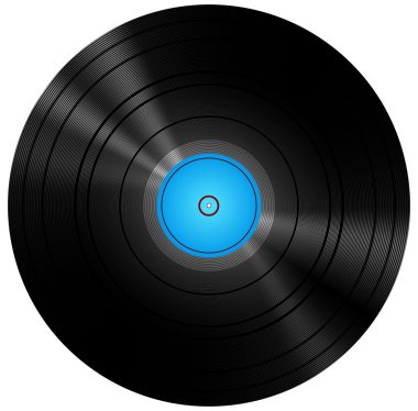Retro mavi vinil disk kaydı