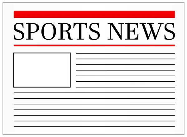 Titular de noticias deportivas en el periódico — Vector de stock