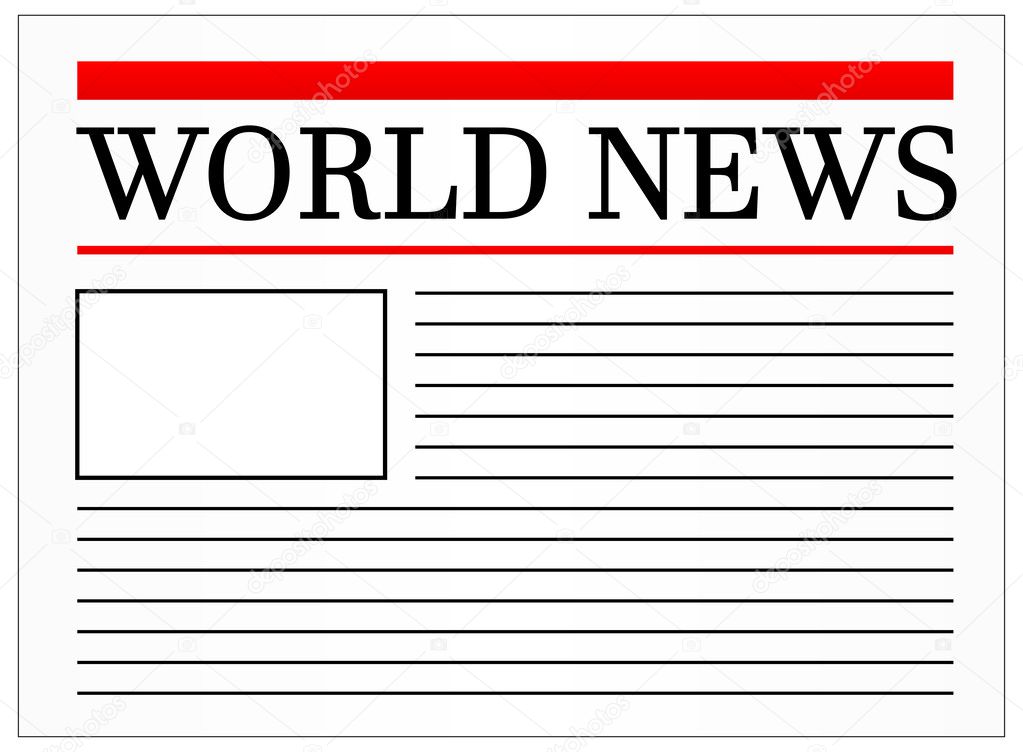 World News Headline In Newspaper