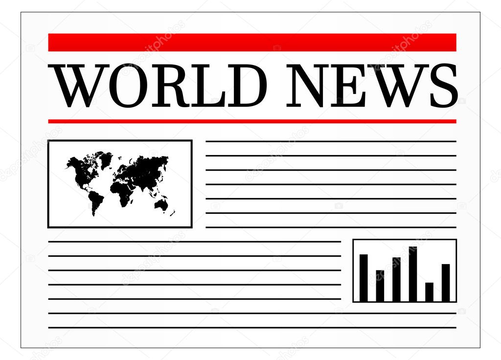 World News Headline In Newspaper
