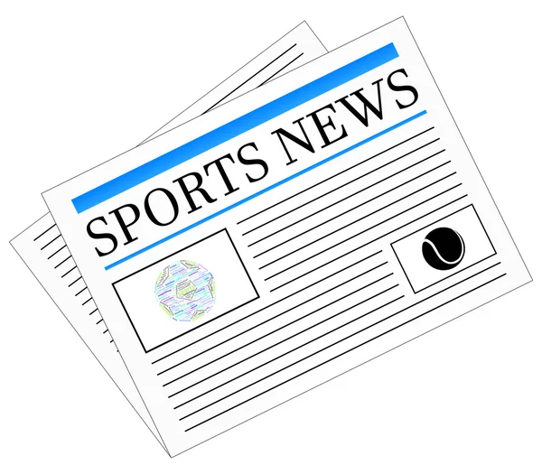 Sports News Newspaper Headline Front Page — Stock Vector