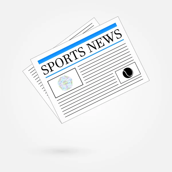 Sports News Newspaper Headline Front Page — Stock Vector