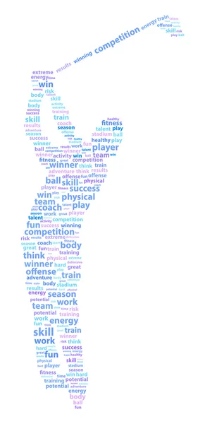 Golf spelare sport word cloud — Stock vektor