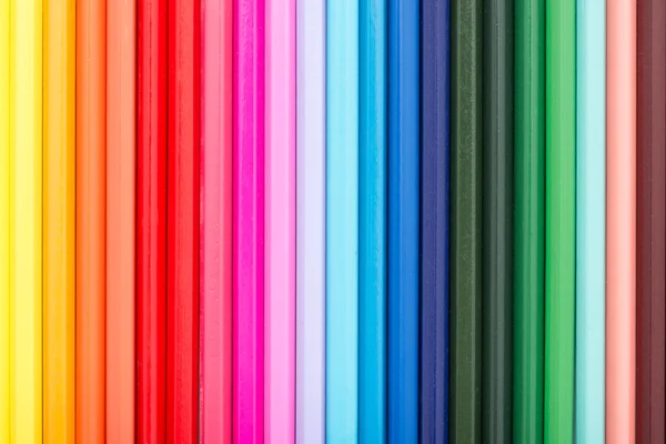 Rainbow Colored Pencils Row — Stock Photo, Image