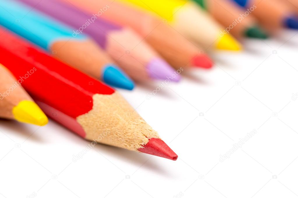 Red Coloring Pencil Stepping Up
