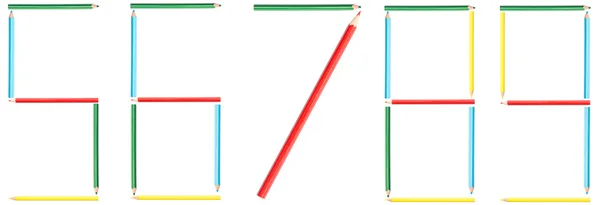 Coloring Pencils Numbers 5-9 Set — Stock Photo, Image