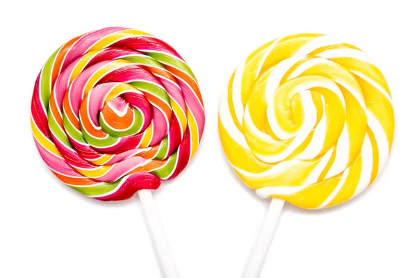 Manis Berwarna Spiral Lollipop — Stok Foto