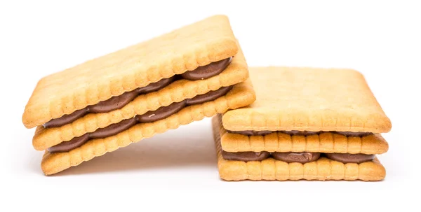 Chocolade room gevuld koekjes — Stockfoto