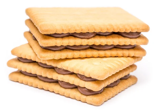 Chocolate Cream Filled Biscuits — Stock Photo, Image