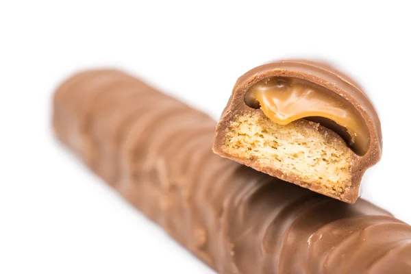 Barre di cioccolato con ripieno di caramello — Foto Stock