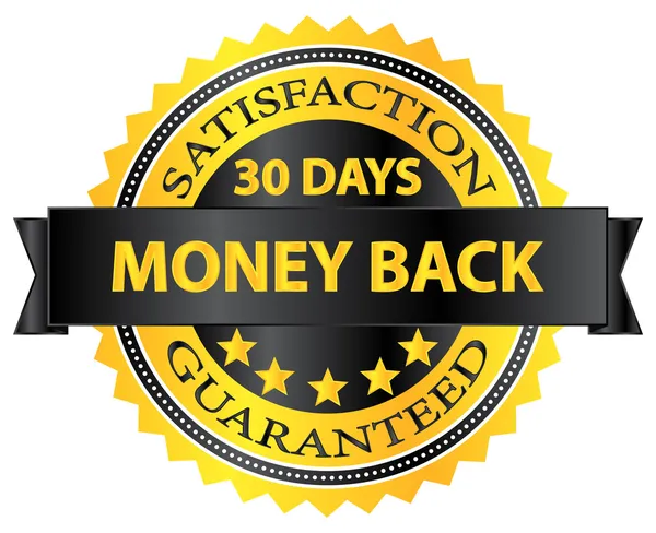 30 Days Money Back Guaranteed Badge — Stockový vektor