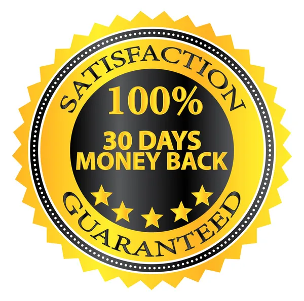 30 Days Money Back Guaranteed Badge — Stockový vektor