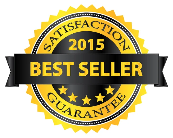 Best Seller Five Stars Golden Badge Award 2015 — Stock Vector