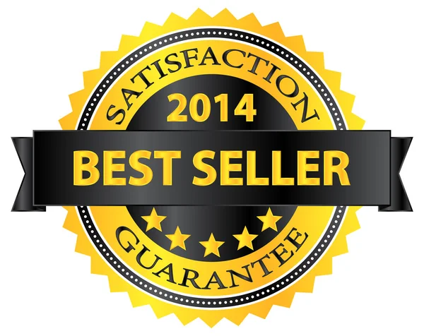 Best Seller Five Stars Golden Badge Award 2014 — Stock Vector