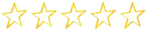 5 つの金の星評価 — ストックベクタ