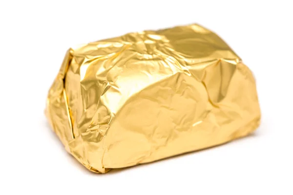 Gold Wrapped Chocolate Candy — Stock Photo, Image