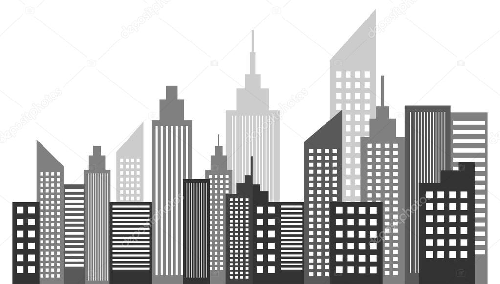 Modern Metropolis City Skyscrapers Skyline