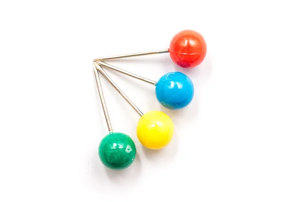 Färgade push pins — Stockfoto