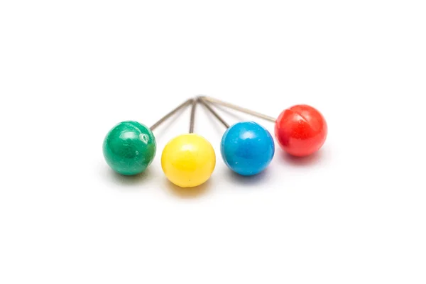 Färgade push pins — Stockfoto