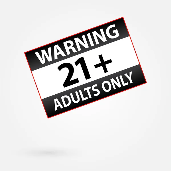 Advertencia Solo Adultos Etiqueta de Control Parental — Archivo Imágenes Vectoriales
