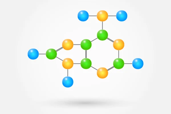 Fórmula química da molécula da adina — Vetor de Stock