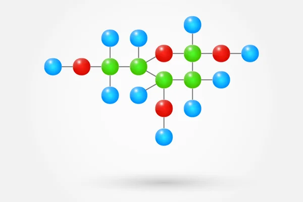 Fórmula química de la desoxirribosa — Archivo Imágenes Vectoriales