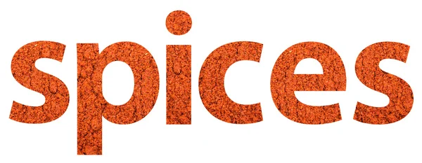 Kryddor ordet abstrakt — Stockfoto