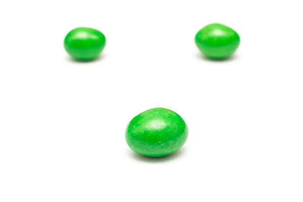 Green Coated Chocolate Candy — Stock Photo, Image