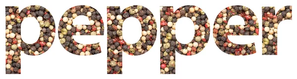 Pepper Word Resumen — Foto de Stock