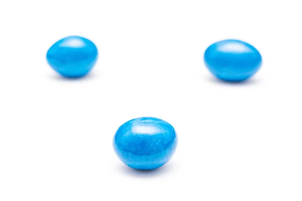 Blue Coated Chocolate Candy — Stock Photo, Image
