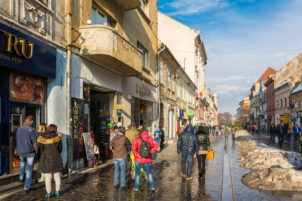 Turister sightseeing downtown — Stockfoto