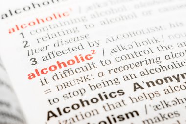 Alcoholic Word Definition In Dictionary clipart