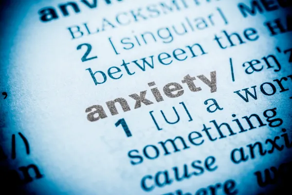 Anxiety Word Definition In Dictionary — Stock Photo, Image