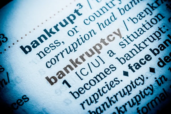 Bankruptcy Word Definition In Dictionary — Stock Photo, Image