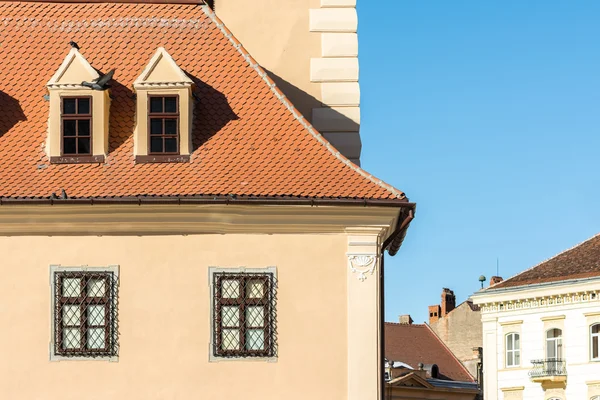 Middeleeuws huis architectonische details — Stockfoto