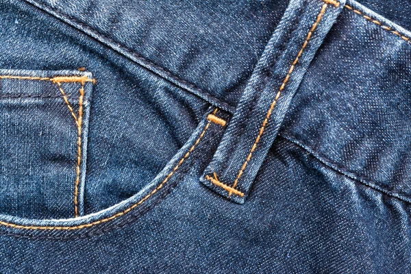 Blauwe denim jeans zak — Stockfoto