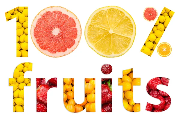 Hundra procent frukter — Stockfoto