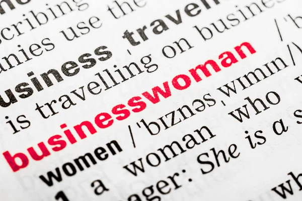 Definición de palabra mujer de negocios — Foto de Stock