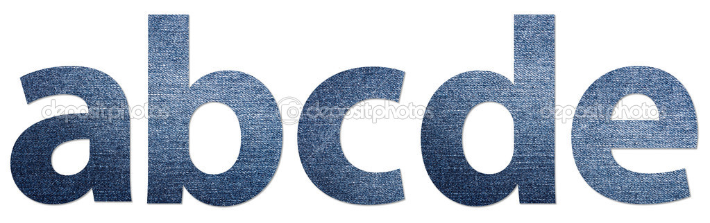 Jeans Alphabet Letters A-E
