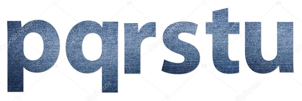 Jeans Alphabet Letters P-U