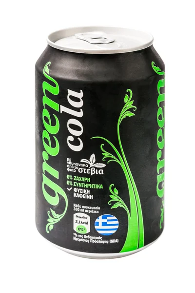 Gröna cola flaska kan — Stockfoto
