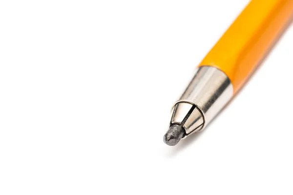 Pomarańczowy ołówek na białym tle — Zdjęcie stockowe