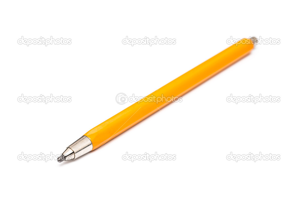 Orange Mechanical Pencil Isolated