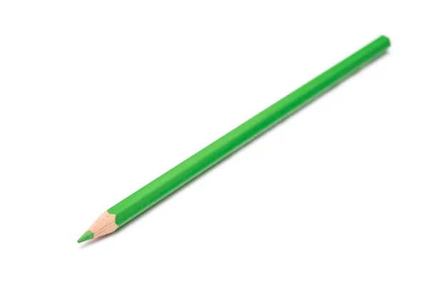 Green Coloring Pencil Isolated — Stock Photo, Image