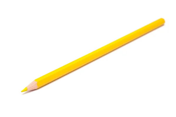 Lápis para colorir amarelo — Fotografia de Stock