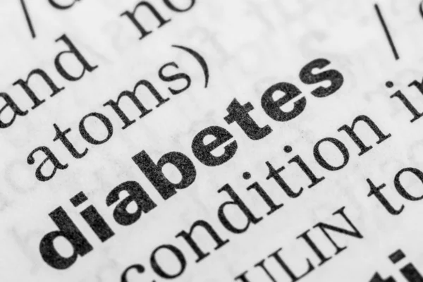 Diabetes Word Definition — Stock Photo, Image